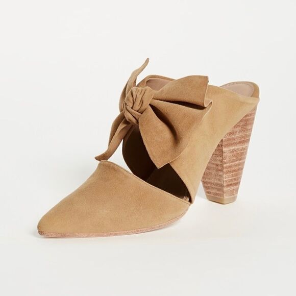 Ulla Johnson Heel Suede Lucia Bow Mule - Picture 2 of 9